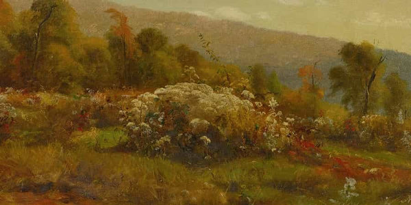 Jervis Mcentee Fall Flowers On A Hillside By Jervis Mcentee