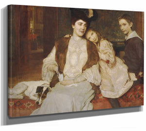 Alois Johann Josef Delug 14" x 11" / Stretched Canvas Wrap Familie Markl By Alois Johann Josef Delug