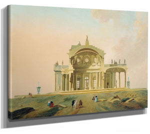 Fantastical Architectural Study With Figures By Pierre Antoine Demachy 1