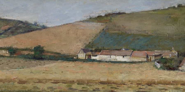 Theodore Robinson Farm Among Hills Giverny By Theodore Robinson