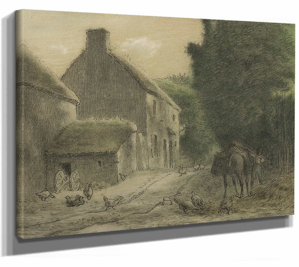 Farm House At Gruchy By Jean Francois Millet