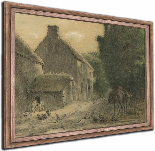 Farm House At Gruchy By Jean Francois Millet