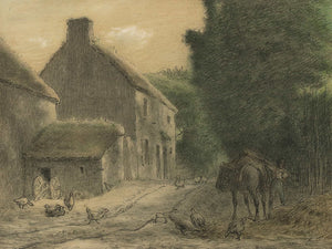 Jean Francois Millet Farm House At Gruchy By Jean Francois Millet