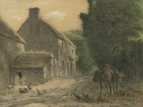 Jean Francois Millet Farm House At Gruchy By Jean Francois Millet