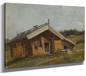 Farmhouse At Bolkesjo By Adolph Tidemand