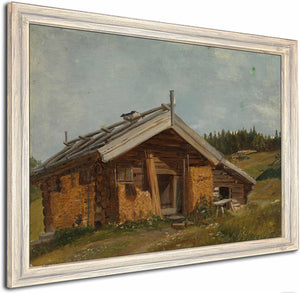 Farmhouse At Bolkesjo By Adolph Tidemand