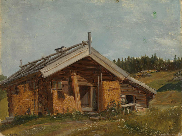 Adolph Tidemand Farmhouse At Bolkesjo By Adolph Tidemand