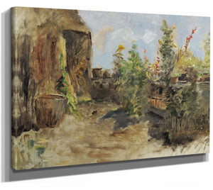 Olga Wisinger Florian 14" x 11" / Stretched Canvas Wrap Farmhouse Garden By Olga Wisinger Florian