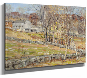 Farmstead And Stone Fence By George Gardner Symons