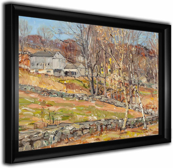 Farmstead And Stone Fence By George Gardner Symons