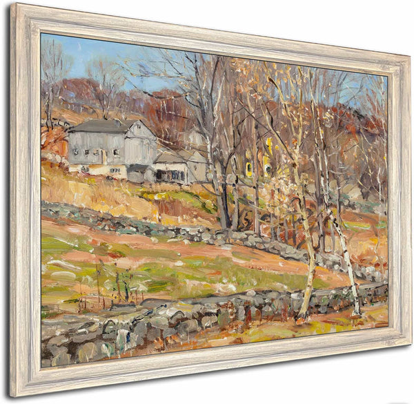 Farmstead And Stone Fence By George Gardner Symons