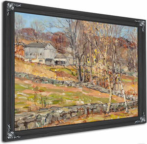 Farmstead And Stone Fence By George Gardner Symons