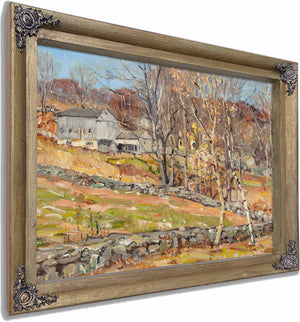 Farmstead And Stone Fence By George Gardner Symons