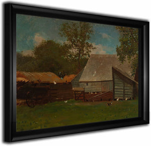 Farmyard With Ducks And Chickens By Winslow Homer