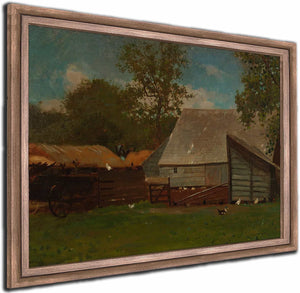 Farmyard With Ducks And Chickens By Winslow Homer