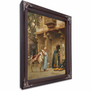 Femmes Arabes Devant Une Porte By Frederick Arthur Bridgman