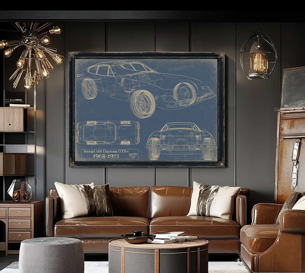 Ferrari 365 Daytona gtb4 1968 1973 Wall Art from Bella Frye.