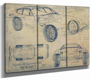 Ferrari 365 Daytona gtb4 1968 1973 Wall Art from Bella Frye.