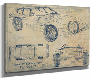 Ferrari 365 Daytona gtb4 1968 1973 Wall Art from Bella Frye.