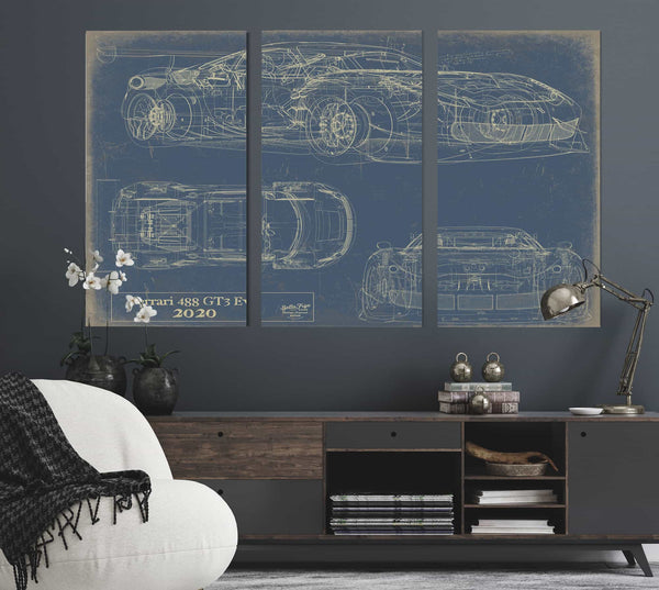 Ferrari 488 gt3 Evo 2020 Wall Art from Bella Frye.