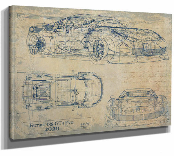 Ferrari 488 gt3 Evo 2020 Wall Art from Bella Frye.