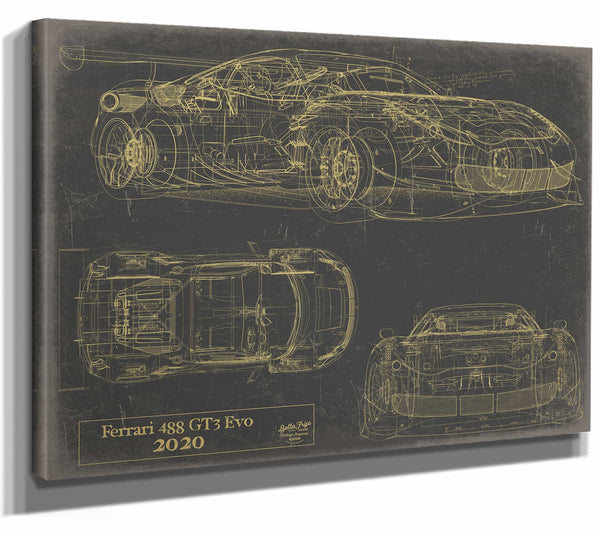 Ferrari 488 gt3 Evo 2020 Wall Art from Bella Frye.