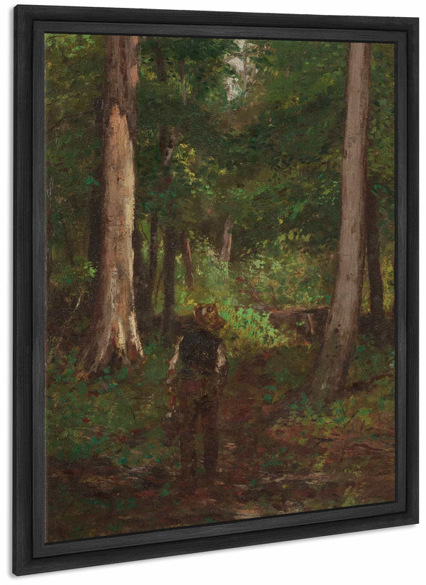 Figure On A Forest Pathway By Charles Stanley Reinhart