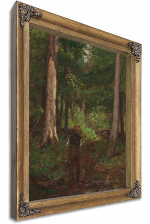 Figure On A Forest Pathway By Charles Stanley Reinhart