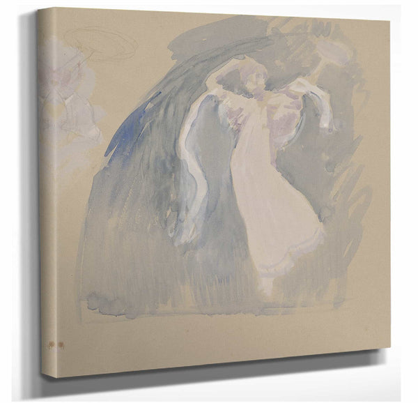 Charles Sprague Pearce 12" x 12" / Stretched Canvas Wrap Figure Studies By Charles Sprague Pearce