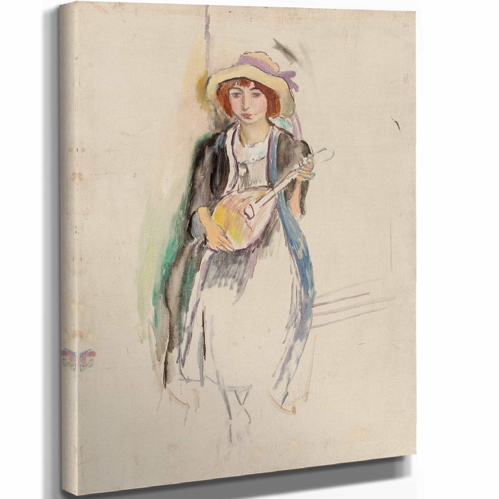 Jules Pascin Fille A La Mandoline By Jules Pascin