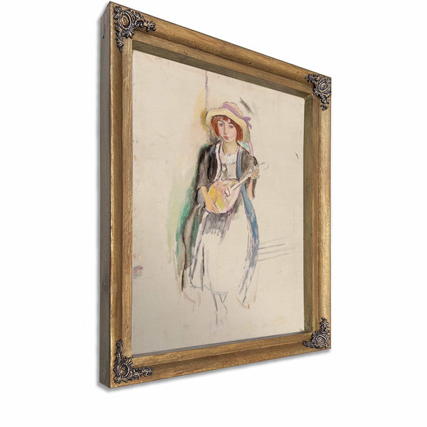 Fille A La Mandoline By Jules Pascin