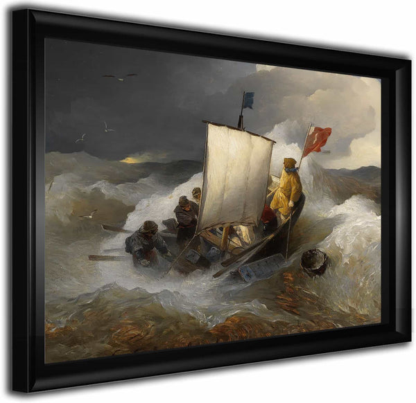 Fischerboot Auf Sturmischer See By Andreas Achenbach