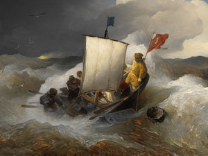 Andreas Achenbach Fischerboot Auf Sturmischer See By Andreas Achenbach