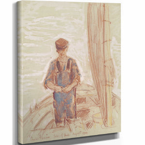 Childe Hassam 11" x 14" / Stretched Canvas Wrap Fisherman Isle Of Shoals By Childe Hassam