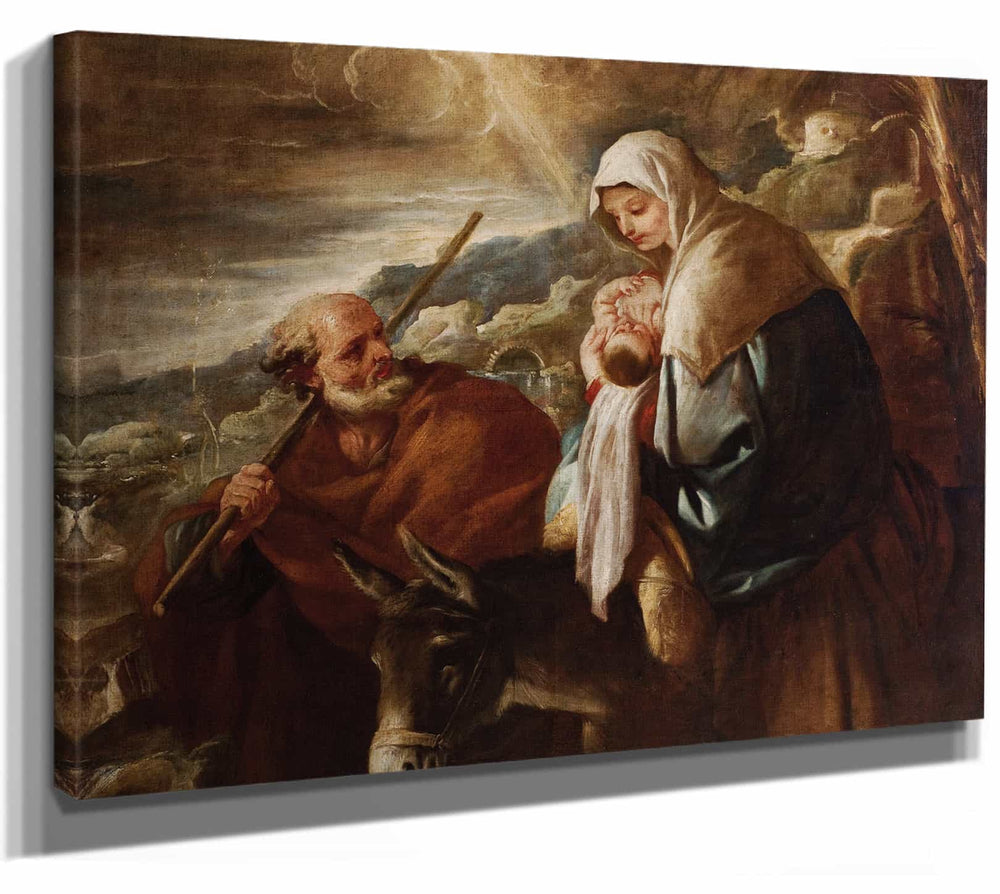 Luca Giordano Flight Into Egypt By Luca Giordano