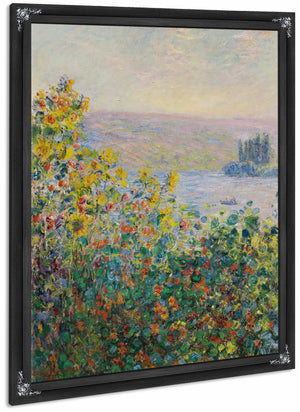 Flower Beds At Vetheuil By Claude Monet