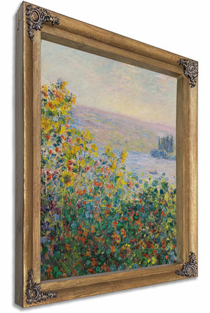 Flower Beds At Vetheuil By Claude Monet