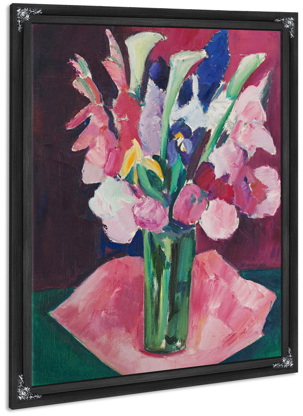 Flowers In A Vase By Marsden Hartley