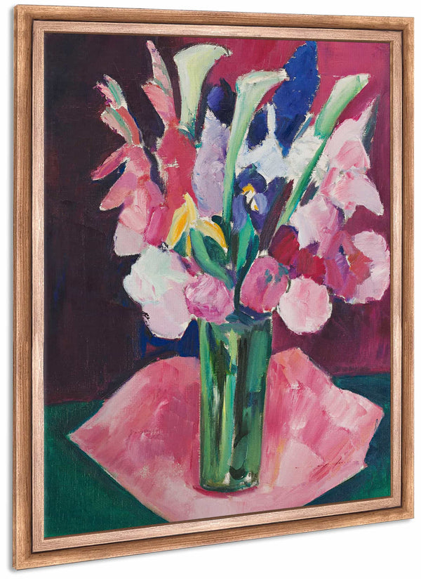 Flowers In A Vase By Marsden Hartley