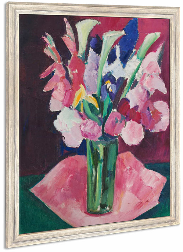 Flowers In A Vase By Marsden Hartley