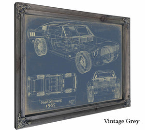 1967 Ford Mustang Wall Art from Bella Frye.