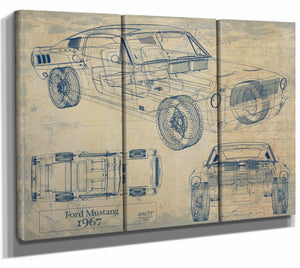 1967 Ford Mustang Wall Art from Bella Frye.