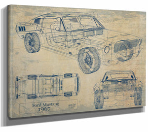 1967 Ford Mustang Wall Art from Bella Frye.