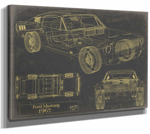 1967 Ford Mustang Wall Art from Bella Frye.