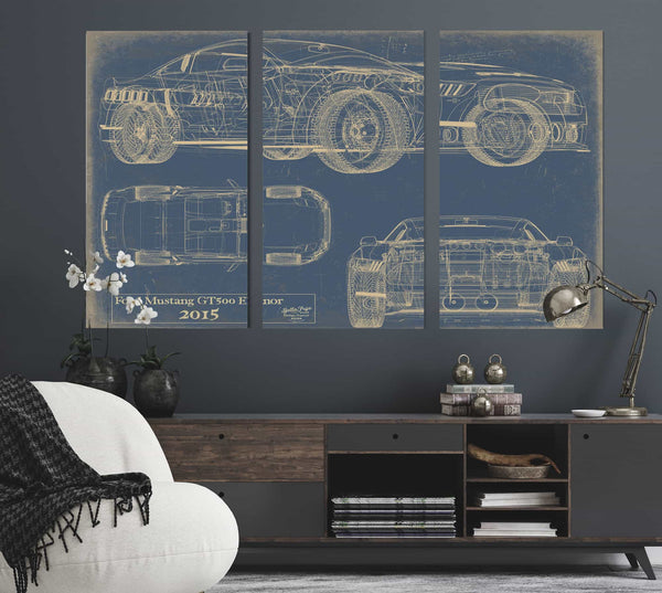 Ford Mustang gt500 Eleanor 2015 Wall Art from Bella Frye.