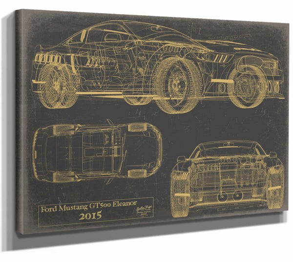 Ford Mustang gt500 Eleanor 2015 Wall Art from Bella Frye.