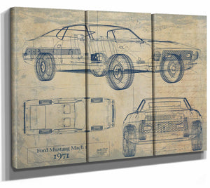 Ford Mustang Mach 1 1971 James Bond Wall Art from Bella Frye.