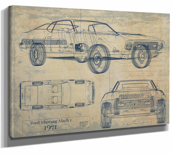 Ford Mustang Mach 1 1971 James Bond Wall Art from Bella Frye.