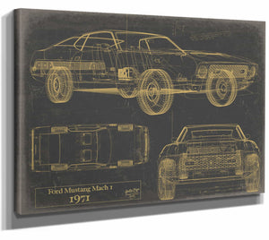 Ford Mustang Mach 1 1971 James Bond Wall Art from Bella Frye.