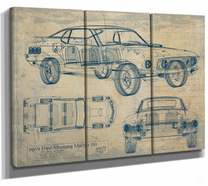 Ford Mustang Mach 1 351 1969 Wall Art from Bella Frye.